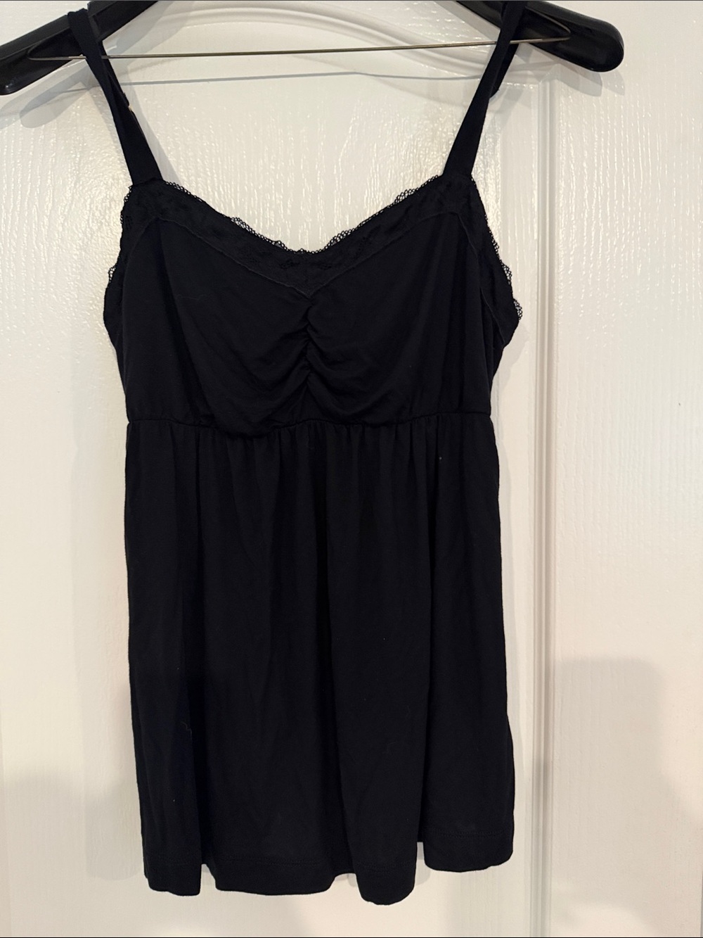 Soma Black Lace-Trim Camisole Tank